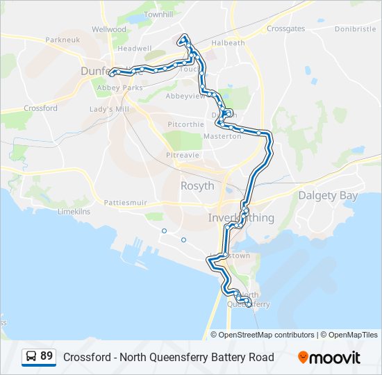 Bus 89 Route Map 89 Route: Schedules, Stops & Maps - Dunfermline (Updated)