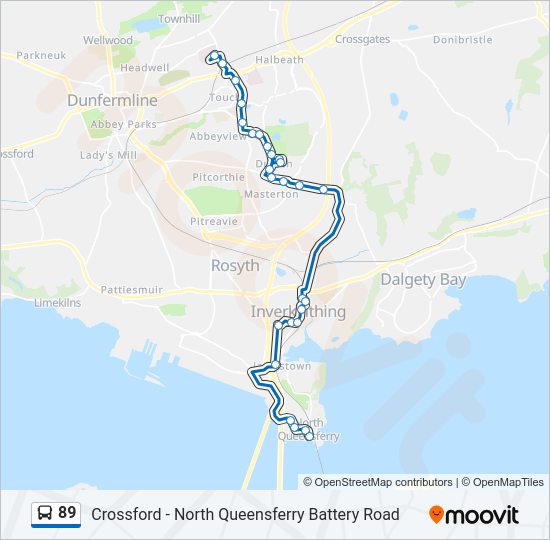 89 bus Line Map