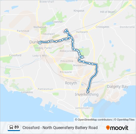 89 Route Schedules, Stops & Maps Inverkeithing (Updated)