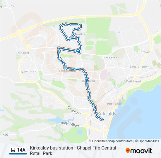 14A Bus Line Map