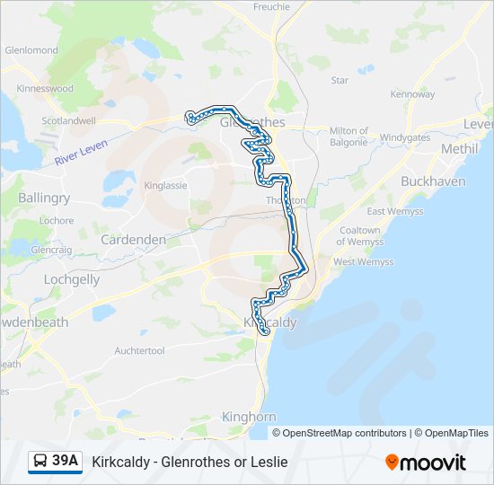 39A Bus Line Map