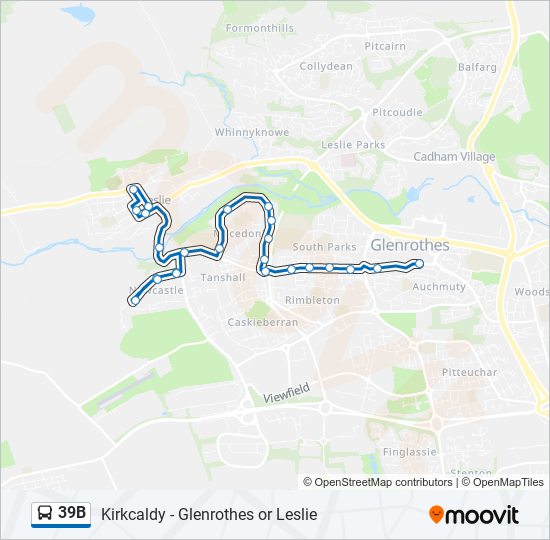 39B bus Line Map