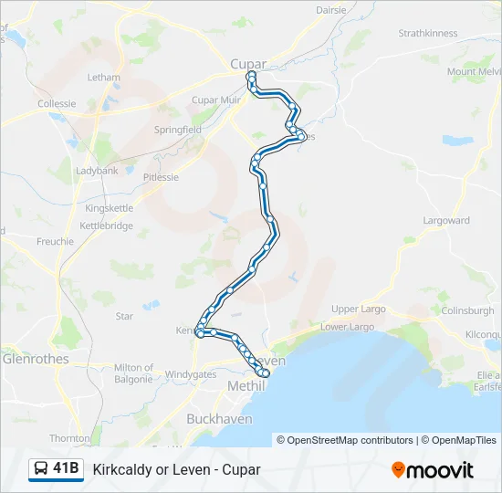 41B Bus Line Map