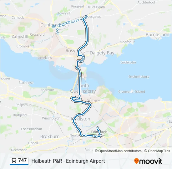 747 Bus Line Map