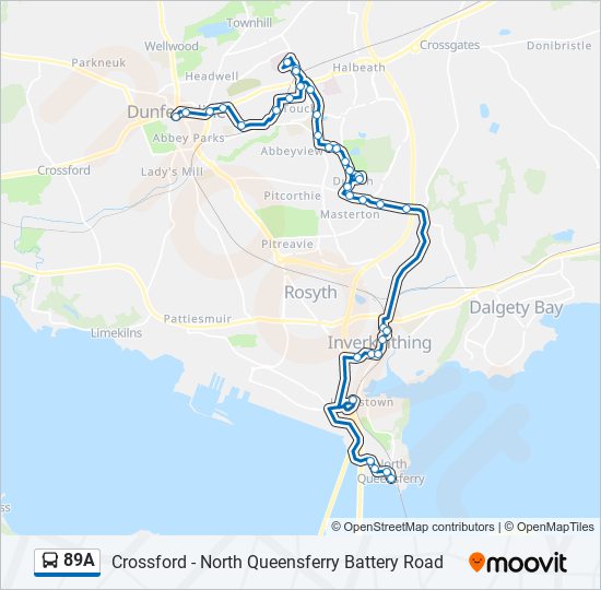 89A bus Line Map