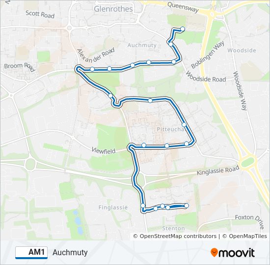 AM1 bus Line Map