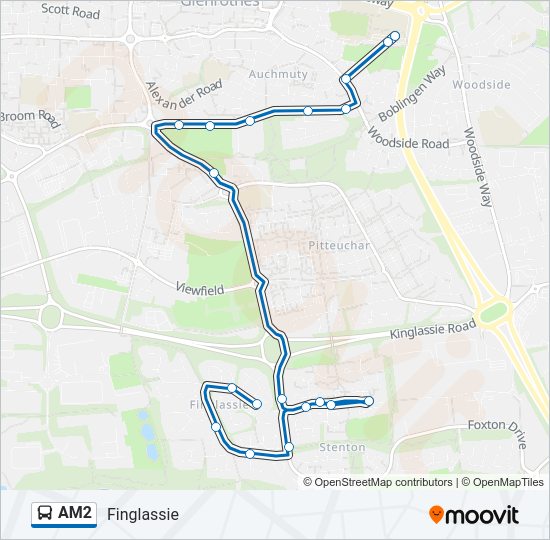 AM2 Bus Line Map