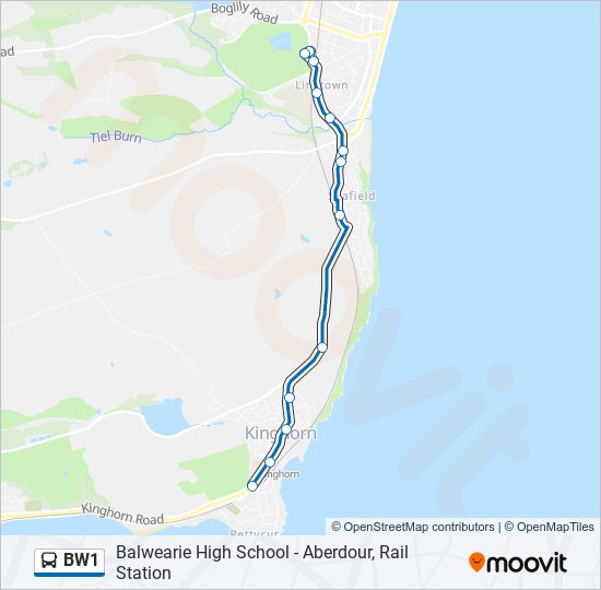 BW1 Bus Line Map