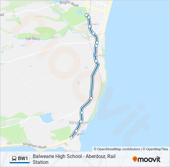 BW1 bus Line Map
