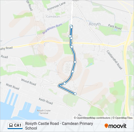 CA1 Bus Line Map