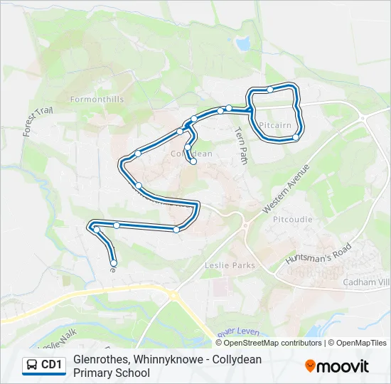 CD1 Bus Line Map