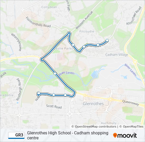 GR3 bus Line Map