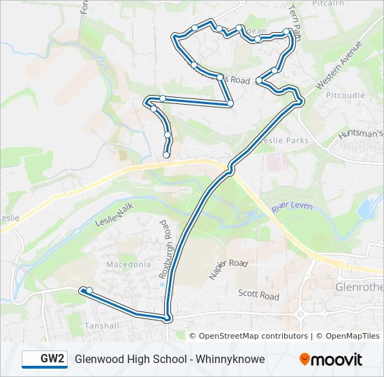 GW2 bus Line Map