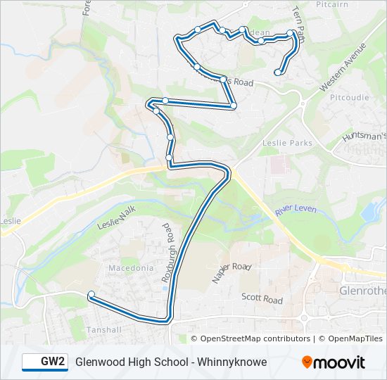 GW2 bus Line Map