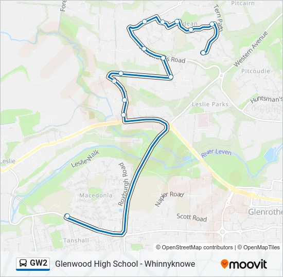 GW2 Bus Line Map
