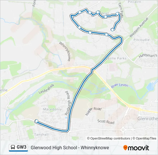 GW3 Bus Line Map