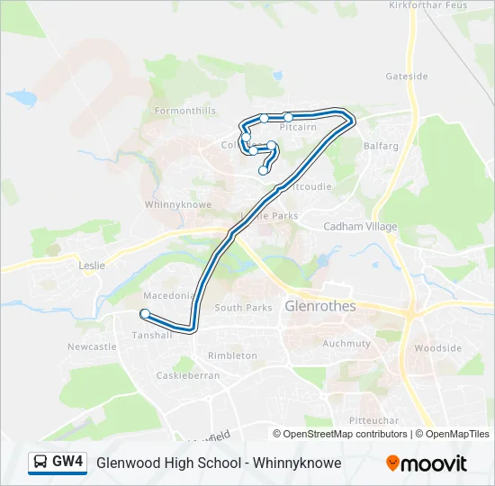 GW4 Bus Line Map