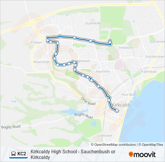 KC2 Bus Line Map