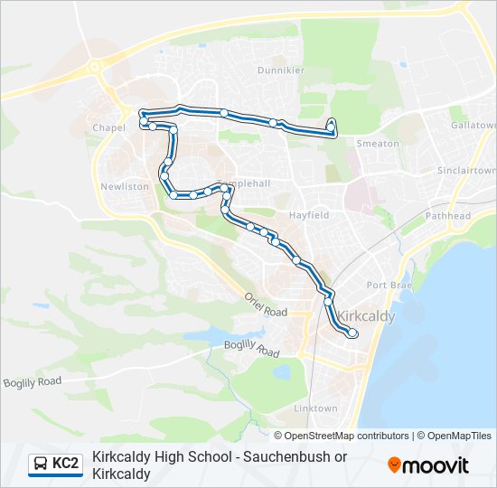 KC2 bus Line Map