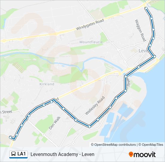 LA1 Bus Line Map