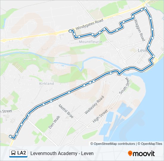 LA2 bus Line Map