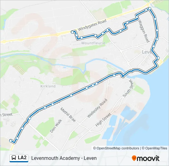 LA2 Bus Line Map