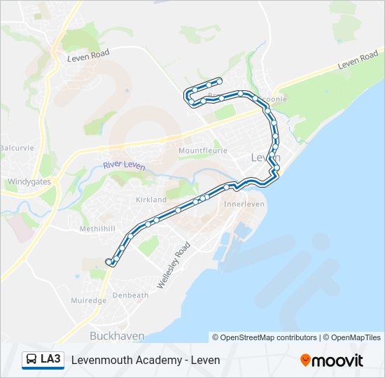 LA3 Bus Line Map