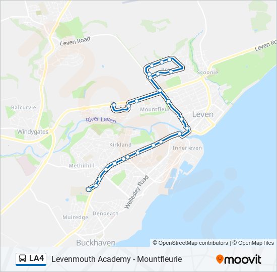 LA4 Bus Line Map