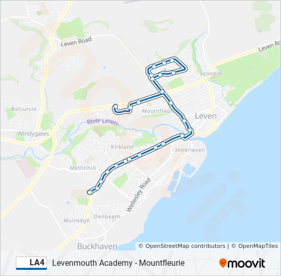 LA4 bus Line Map