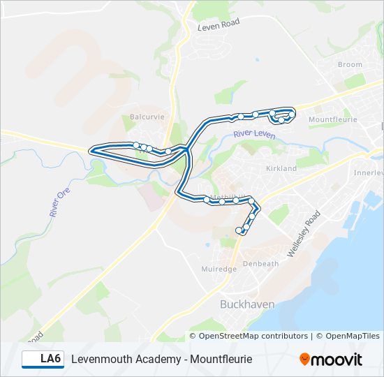 LA6 bus Line Map