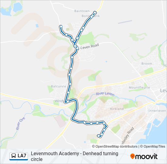 LA7 Bus Line Map