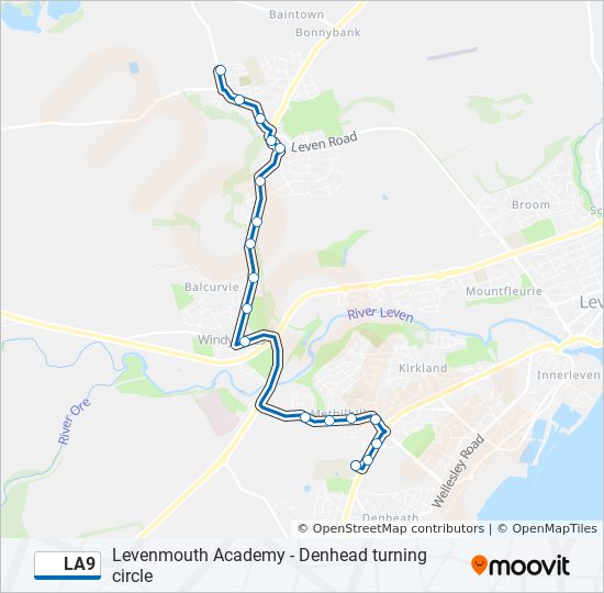 LA9 bus Line Map