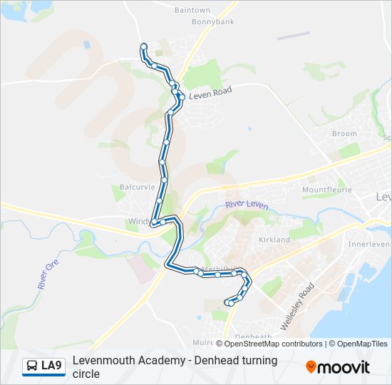 LA9 Bus Line Map