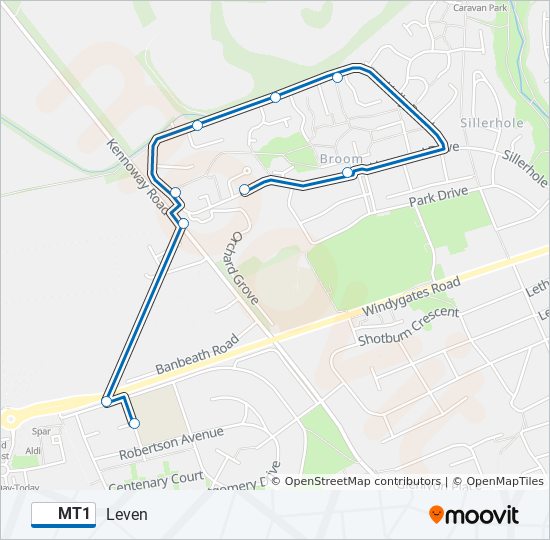 MT1 bus Line Map