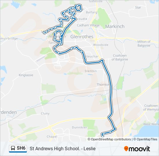 SH6 bus Line Map