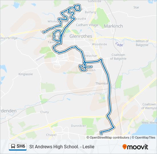 SH6 bus Line Map