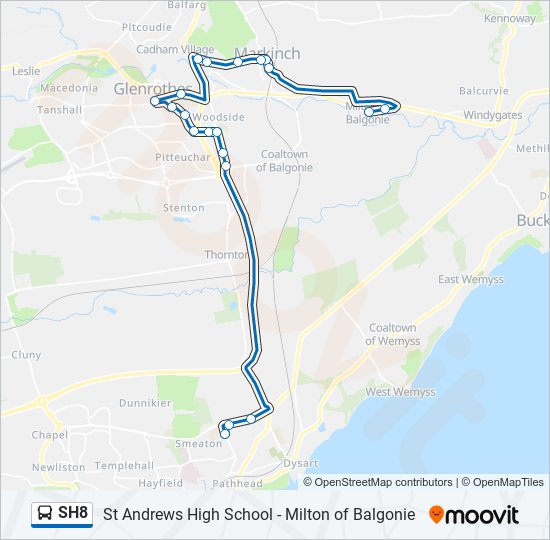 SH8 Bus Line Map