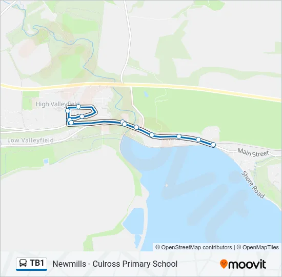 TB1 Bus Line Map