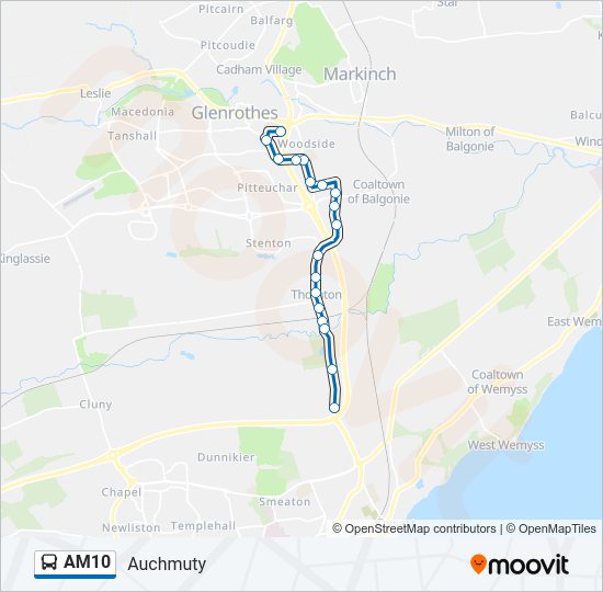 AM10 bus Line Map