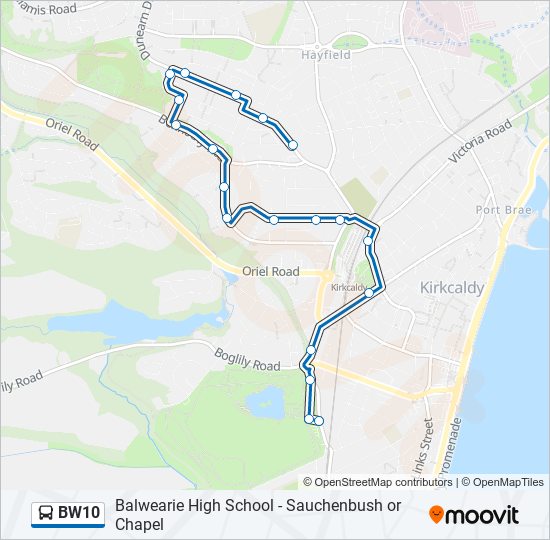 BW10 bus Line Map