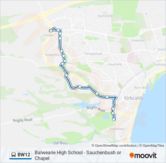 BW12 Bus Line Map