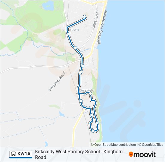 KW1A bus Line Map