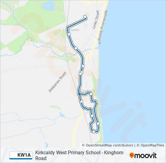 KW1A bus Line Map