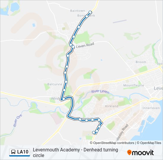 LA10 Bus Line Map