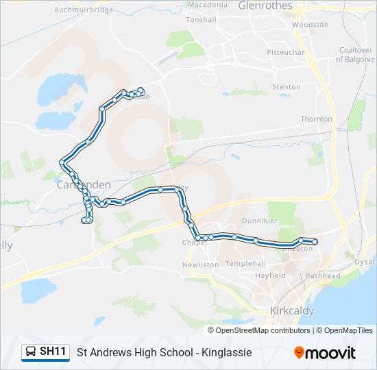 SH11 bus Line Map