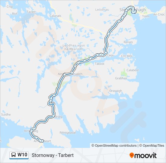 W10 Bus Line Map