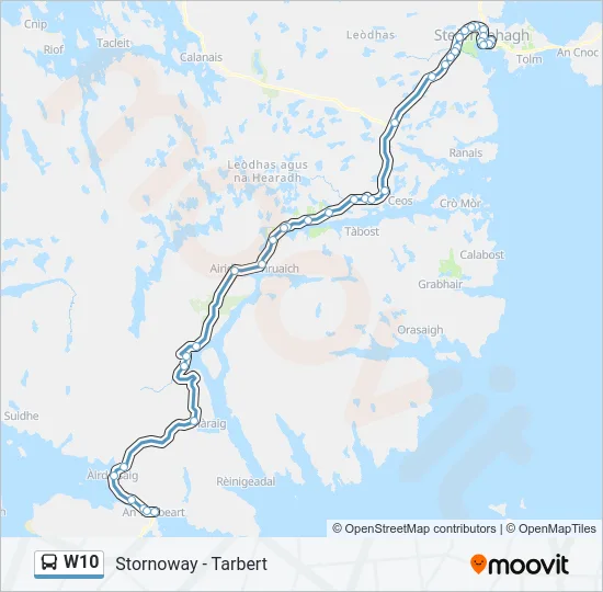 W10 Bus Line Map