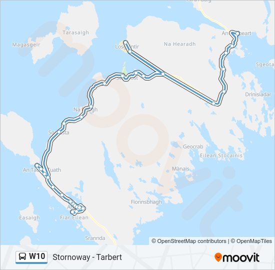 W10 Bus Line Map