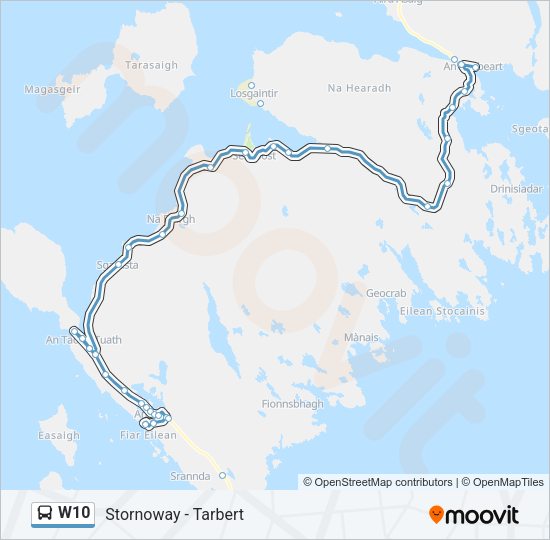 W10 Bus Line Map
