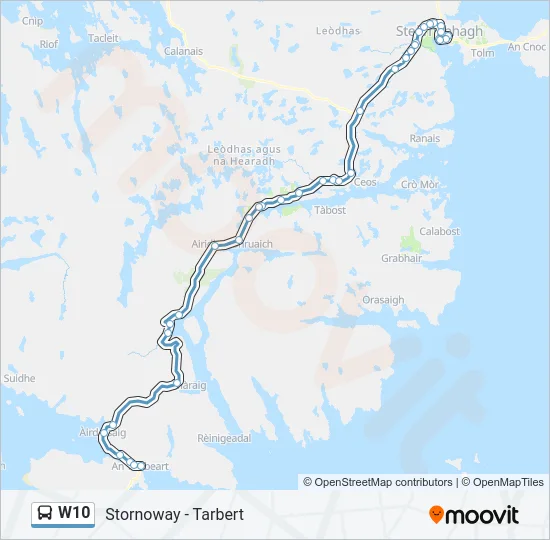 W10 Bus Line Map